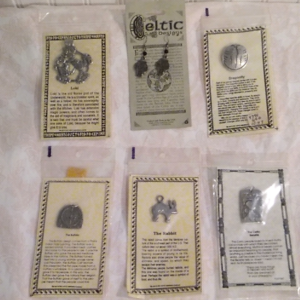 SALE!! Vintage New Charms/Earring  (Various Beliefs)